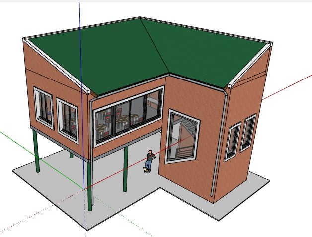 Aula Escuela Los Arrayanes — modelo 3D