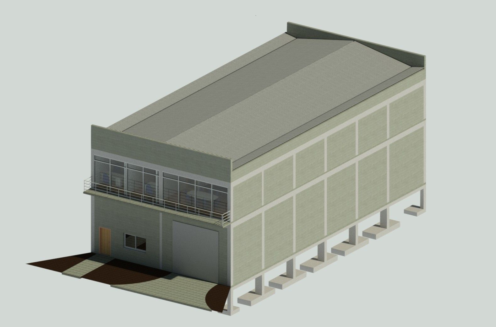 Depósito Astese — render exterior