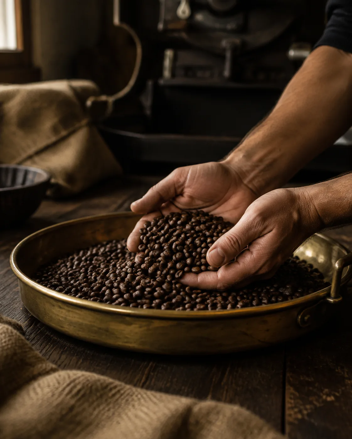 Selección artesanal de granos de café